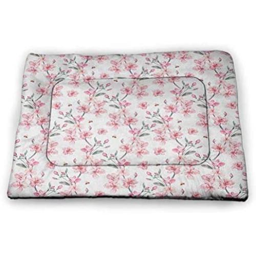 DayDayFun Watercolor Cute Pet Mat Tree with Changing Seasons Effect on Its Crown Nature Ecology Foliage Theme Insulated Self-Heating Pet Mat Multicolor