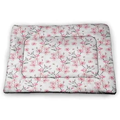 DayDayFun Watercolor Cute Pet Mat Tree with Changing Seasons Effect on Its Crown Nature Ecology Foliage Theme Insulated Self-Heating Pet Mat Multicolor