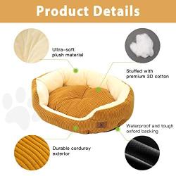 PEOPLE&PETS Cat Bed & Dog Bed, Indoor Warming Calming Cuddler Soft Sleeping Round Pet Bed with Removable Cushion