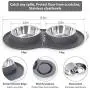 Kulmeo Double Dog Bowl Cat Food Bowls Stainless Steel Dog Food and Water Bowls with Non Skid Silicone Mat Spill Proof Small Puppy Bowl Kulmeo Double Dog Bowl Cat Food Bowls Stainless Steel Dog Food and Water Bowls with Non Skid Silicone Mat Spill Proof Small Puppy Bowl