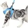 FDOYLCLC Cat Chest Adjustable Escape Proof Harness with Leash Set for Walking, Cat Best Vest Travel Outdoor Jacket, Comfortable Soft Mesh Cat Harness for Small Large Dog Kitten Rabbit