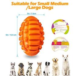 FOCUSPET Squeaky Dog Toys for Aggressive Chewers Large Breed Pet Chew Toys Dog Almost Indestructible Durable Squeaky Toys with Non-Toxic Natural Rubber for Medium Large Breed Dogs Puppies