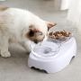 Love Dream Raised Cat Food Bowls with Stand, 15° Tilted Cat Water Food Bowl, Slow Feeder Elevated Pet Bowl Stress-Free Suit for Cats Small Dogs
