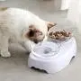 Love Dream Raised Cat Food Bowls with Stand, 15° Tilted Cat Water Food Bowl, Slow Feeder Elevated Pet Bowl Stress-Free Suit for Cats Small Dogs Love Dream Raised Cat Food Bowls with Stand, 15° Tilted Cat Water Food Bowl, Slow Feeder Elevated Pet Bowl Stress-Free Suit for Cats Small Dogs