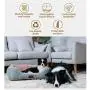 Orthopedic Pink Pet Beds for Small and Medium Dogs Calming Bed 25’’x21’’ Bolster Anxiety Dog Beds Padded Rim Bolster Pet Sleeping Sofa Bed with Warmer for Dogs and Cats