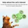 ocijf179 Turntable Pet Cats Puzzle Training Turntable Windmill Ball Teaser Whirling Interactive Toy - Random Color