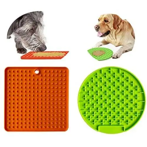 TWBB Pet Licking Mat for Dogs & Cats (New Version, The IQ Treat Mat) Calming Mat for Anxiety Relief, Boredom Buster, Slow Feeder and Promote Health & Homemade Pet Treats TWBB Pet Licking Mat for Dogs & Cats (New Version, The IQ Treat Mat) Calming Mat for Anxiety Relief, Boredom Buster, Slow Feeder and Promote Health & Homemade Pet Treats