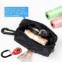 Dog Poop Bag Holder, Dog Poop Waste Bag with Leash Hook Waterprrof Pet Zippered Garbage Bags Organizer for Walking Running Hiking