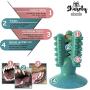 Shasoly Dog Toothbrush Chew Toy - Deep Cleaning Dog Toothbrush Toy to Protect Dental Health Bundled with Toothbrush and Bonus Clicker for Training - Pet Happiness Approved Dog Dental Toy in Sky Blue