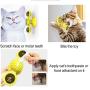 DFHJDF Windmill Cat Toys Turntable Teasing Interactive Catnip Pet Toys LED Ball and Massage Suction Cup Cats Hair Brush Funny Kitten Toys