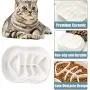 Ceramic Slow Feeder Cat Dog Bowls - Unique Fishbone Fun Interactive Design Feeder Bowl,Preventing Pet Feeder Anti Gulping Healthy Eating Diet Pet Bowls Against Bloat,Indigestion and Obesity (White) Ceramic Slow Feeder Cat Dog Bowls - Unique Fishbone Fun Interactive Design Feeder Bowl,Preventing Pet Feeder Anti Gulping Healthy Eating Diet Pet Bowls Against Bloat,Indigestion and Obesity (White)