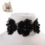 Chenyouwen Pet Toys Great Pet Jewelry Collar Creative Teddy Lace Flower Lace Bib Cute Cat Necklace, Size: L(White) (Color : Black) Chenyouwen Pet Toys Great Pet Jewelry Collar Creative Teddy Lace Flower Lace Bib Cute Cat Necklace, Size: L(White) (Color : Black)