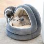 Rednut Cat Bed for Indoor Cats, Therapeutic Round Cuddle Nest Snuggery Burrow Blanket Pet Bed, Machine Washable Cat Beds, and Anti-Slip & Water-Resistant Bottom for Indoor Cats