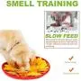 Snuffle Mat Pet Dog Slow Feeding Training Foraging Pad, Pet Dog Cat Interactive Fun Game Puzzle Toys, Non-Slip Smell Training Nosework Sniffing Blanket Mat Treat Feeder Bowl for Releasing Pressure