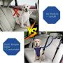 AUTOWT Dog Seatbelt, 2 Pack Pet Car Seatbelt Headrest Restraint Adjustable Puppy Safety Seat Belt with Elastic Bungee and Reflective Stripe Connect with Dog Harness