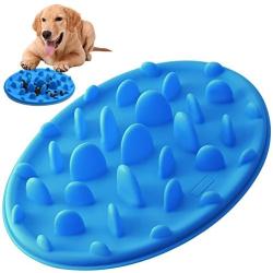 PETBABA Dog Bowl Slow Feeder, Interactive Puzzle Fun Silicone Nonskid Feed Dish, Against Bloat in Eating Food, Keep Your Cat Pet Healthy