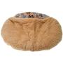 QUMY Cat Sleeping Bag Warm Soft Puppy Cat Bed Cave Igloo Nest Brown (21.5 18.8 5.1 )