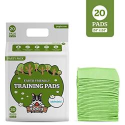 Pogis Training Pads (20-Count) (24x24in) - Large, Super-Absorbent, Earth-Friendly Puppy Training Pads for Small to Medium Sized Dogs