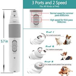 Aeyu Pet Nail Grinder,Rechargeable Pet Nail Grinde,Quiet 2Speed USB Rechargeable Pet Nail Trimmer Paws,Gentle Paws Grooming Nail Grinder for Large Medium Small Dogs and Cats and Other Small Medium Pet