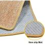 FUKUMARU Cat Scratcher Mat, 23.6 X 15.7 Inch Natural Sisal Cat Scratch Mats, Horizontal Cat Floor Scratching Pad Rug, Protect Carpets and Sofas