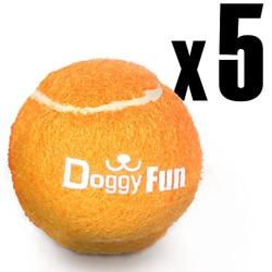 SereneLife Replacement Dog Fetch Toy Balls - 5 Pet Toy Balls in Each Pack SLDGFN5 Automatic Dog Ball Launcher Fetching Machine PRTSLDGFBLN6