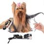 Meric Complete Pet Grooming Kit, Quiet Fur Clipping Set, Contains 4 Comb Attachments, Cleaning Brush and Lubricating Oil, Trims Fur of Dogs, Cats & Other Family Pets