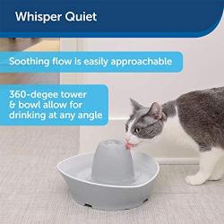 PetSafe Ceramic Pet Drinking Fountains, Creekside or Seascape Cat and Dog Fresh Flowing Water Dispensers, 60 oz Capacity, Durable Hygienic Ceramic Material, Easy to Clean Design, Filters Included