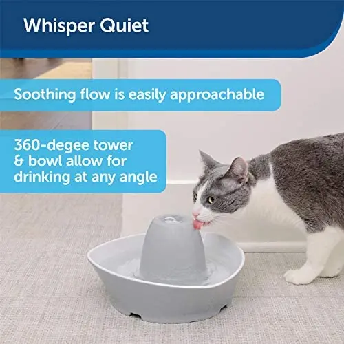 PetSafe Ceramic Pet Drinking Fountains, Creekside or Seascape Cat and Dog Fresh Flowing Water