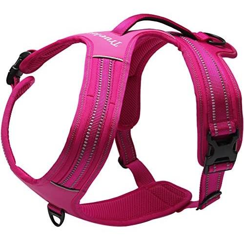 Creation Core Reflective No-Pull Dog Harness with Padded Handle Breathable Durable Pet Vest Front and Rear Leash Hookup