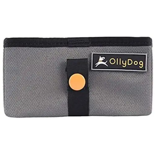 OllyDog Crumple Travel Bowl, Collapsible, Foldable, Expandable Bowl for Dog Food and Treats, Lightweight, Durable, Water Resistant, Recycled Fabric for Everyday Use, Travel-Friendly