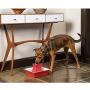 CWYSJ Ceramic Pagoda Fountain, 2 L, Red Drinking Fountain for Cats and Dogs, Dual Water Stream, Hygienic