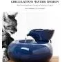 THMY Cat Water Fountains, Pet Drinking Fountain, Automatic Circulation Water Dispenser Ceramic Pet Water Fountain for Cat Dog