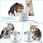 Rxan Cat Water Fountain Stainless Steel Top 2.4L Automatic Electric Pet Water Fountain Cat/Dog Drinking Dispenser with Filter