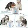 Rxan Cat Water Fountain Stainless Steel Top 2.4L Automatic Electric Pet Water Fountain Cat/Dog Drinking Dispenser with Filter
