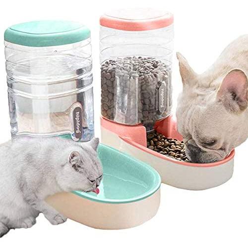 N.Bin Automatic Cat Feeder Automatic Dog Water Dispenser 3.8L Double Bowl Design for Small and Big Pets