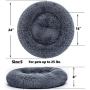jincheng Calming Dog Bed Cat Bed Donut, Faux Fur Pet Bed Self-Warming Donut Cuddler, Comfortable Round Plush Dog Beds for Large Medium Small Dogs and Cats (24''/32''/40'')