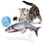 Floppy Fish cat Toy - Amazingly cat Toys Fish Moving,Simulation Electric Wagging Fish Cat Toy Catnip Kicker Toys Used for Pet chew Bites Supplies