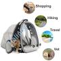 halinfer Back Expandable Cat Backpack, Space Capsule Transparent Pet Carrier for Small Dog, Pet Carrying Hiking Traveling Backpack
