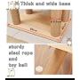 Wooden Cat Tree Condo with Natural Sisal Rope Scratching Post, Activity Tower for Cats Kittens Activity Tower Pet Play House Furniture Indoor