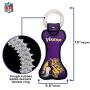 Pets First NFL Minnesota Vikings Football Dental Tough Dog TUG Bone Toy with Built-in Squeaker Attached to a Safe Rubber Teething Toothbrush PET Toy, Team Color, 14 x 5 (MIN-3310)