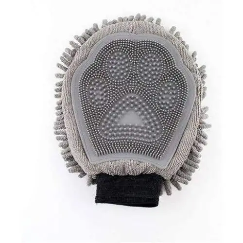 Midlee Deluxe Quick Dry Microfiber Pet Grooming Mitt with Brush Midlee Deluxe Quick Dry Microfiber Pet Grooming Mitt with Brush