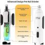MIU COLOR Dog Nail Grinder, Upgraded Professional Pet Nail Trimmer, Low Noise and Build-in LED Light, Rechargeable 2 Speed Pets Electric Nail File Painless Paws Grooming for All Sizes Dogs Cats