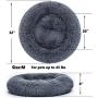 jincheng Calming Dog Bed Cat Bed Donut, Faux Fur Pet Bed Self-Warming Donut Cuddler, Comfortable Round Plush Dog Beds for Large Medium Small Dogs and Cats (24''/32''/40'')
