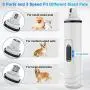 FURTIME Dog Nail Grinder Upgraded 2 Speed Electric Rechargeable Dog Nail Trimmer Quiet Pet Nail Grinder Professional 3 Ports Painless Paws Grooming & Smoothing for Small Medium Large Dogs & Cats FURTIME Dog Nail Grinder Upgraded 2 Speed Electric Rechargeable Dog Nail Trimmer Quiet Pet Nail Grinder Professional 3 Ports Painless Paws Grooming & Smoothing for Small Medium Large Dogs & Cats