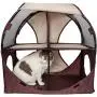 PET LIFE Kitty-Play Collapsible Travel Interactive Kitty Cat Tree Maze House Lounger Tunnel Lounge, One Size, Brown and Khaki PET LIFE Kitty-Play Collapsible Travel Interactive Kitty Cat Tree Maze House Lounger Tunnel Lounge, One Size, Brown and Khaki
