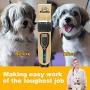 Pawsible Dog Clippers for Grooming - Dog Grooming Kit with Dog Hair Clippers, Dog Nail Clippers, Thinning & Straight Grooming Scissors - Cordless Dog Grooming Clippers with Battery Indicator