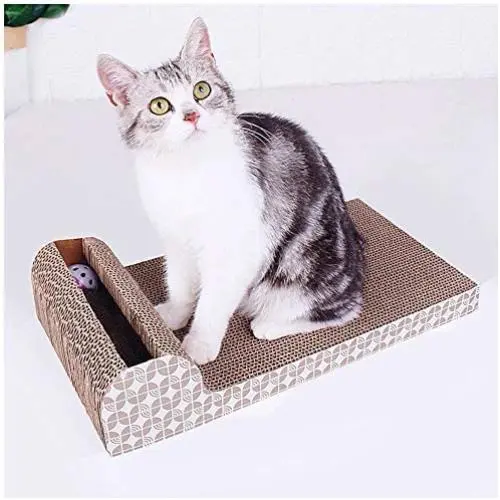 Cat Scratcher Cardboard, Cat Scratching Pad with Ball,Recycle Corrugated Cat Scratch Lounge Sofa Bed for Furniture Protector (100% Organic Catnip Included). Cat Scratcher Cardboard, Cat Scratching Pad with Ball,Recycle Corrugated Cat Scratch Lounge Sofa Bed for Furniture Protector (100% Organic Catnip Included).
