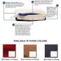 Shredded Certified Organic Latex Orthopedic Pet Bed 40'' X 34'' X 3'' (Large, Blue Denim Color with Fleece Top)