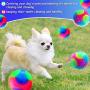 4 Pieces Light Up Dog Balls Glowing Elastic Balls LED Flashing Spike Pet Balls Molar Ball Pet Light Color Balls Interactive Pet Toys for Cats Dogs Chewing Playing (2.2 Inch, 2 Styles)