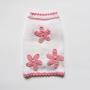 White Dog Sweater Pink Flowers Dog Clothes Apparel Puppy Clothing Doggy Outfit Different Sizes